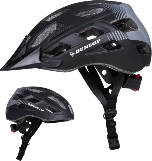 Casque de vélo avec la lumière - casque de vélo femmes et hommes - Réglable de 55 à 58 CM - taille du casque de vélo - avec éclairage LED - 3 modes de lumière - noir