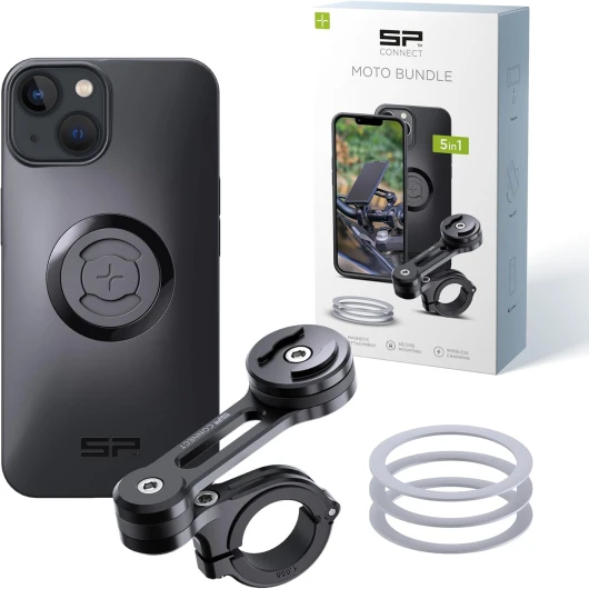 Support de téléphone Portable Moto - SPC+ - pour iPhone 14/13 - Support téléphone Portable pour Moto, vélo, cyclomoteur, Scooter - Accessoire pour Tous Les Smartphones