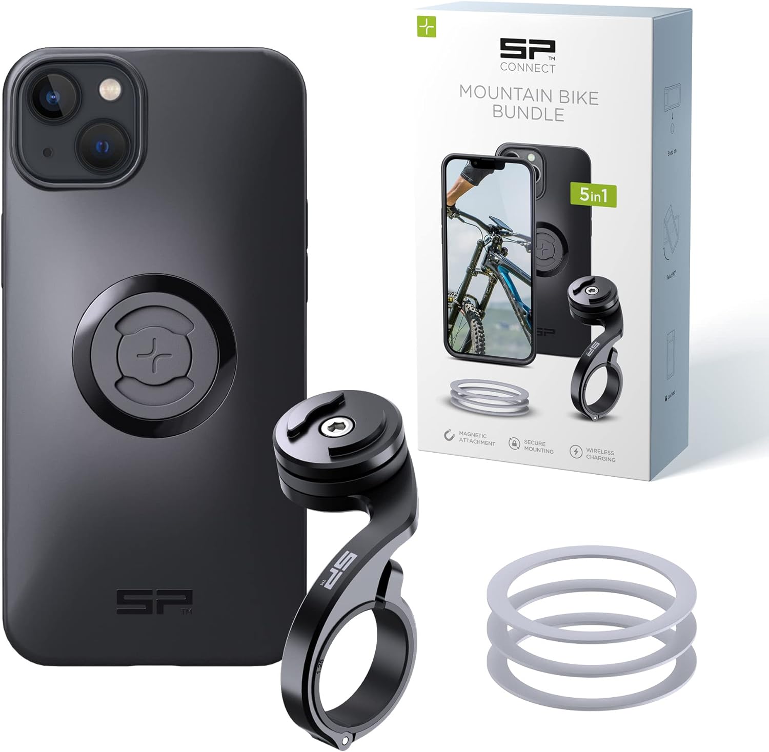 Mountain Bike Bundle -SPC+- Compatible avec iPhone 14 Plus - Support Telephone Velo VTT - Accessoires Velo VTT für iPhone 14 Plus SPC+ - Mountain Bike Bundle