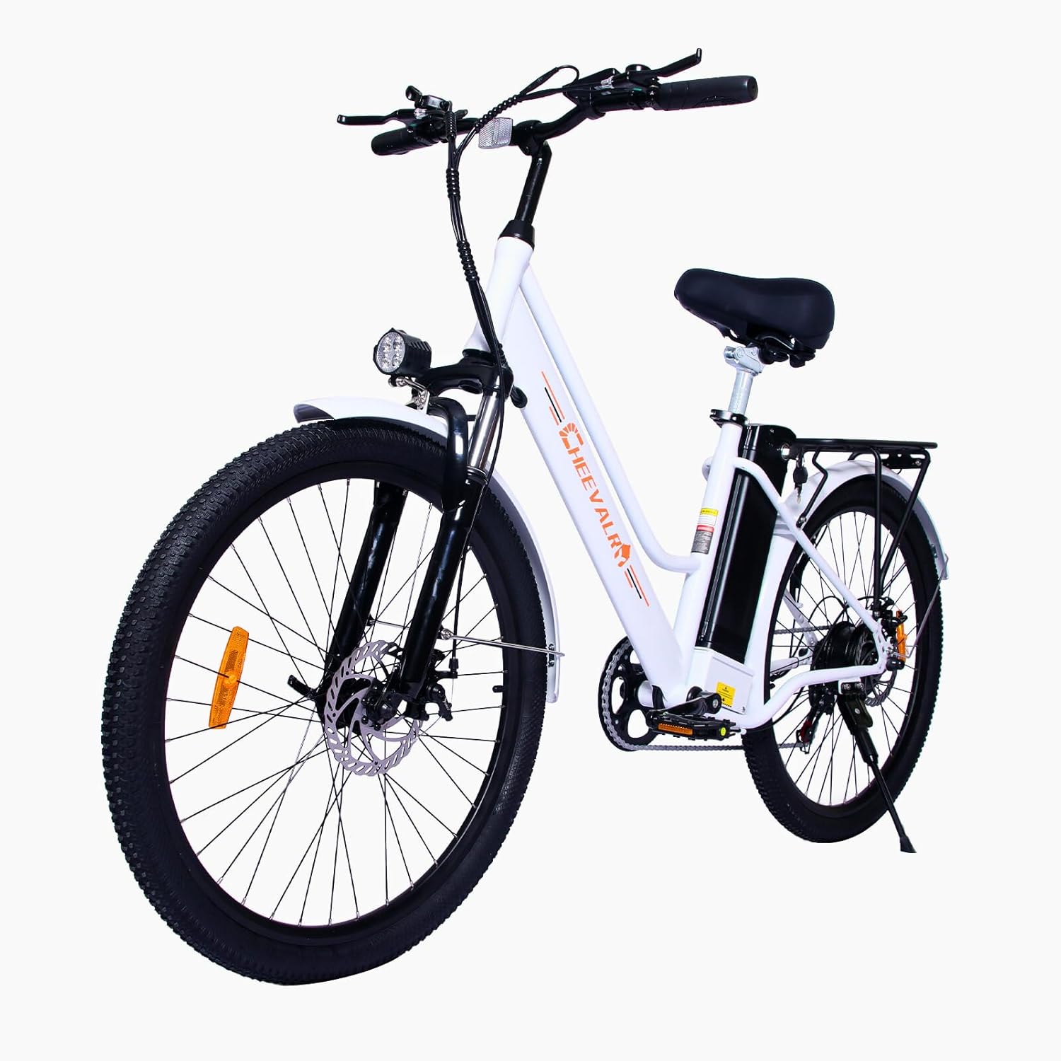 JAYSIMXIN Vélo Électrique 26 Pouces Vélo Électrique Femme et Homme,6 Vitesses,Moteur 250W,36V 15Ah/20Ah Batterie Amovible,Smart Urban E-Bike,Adulte Unisex Blanc C26-36V15A