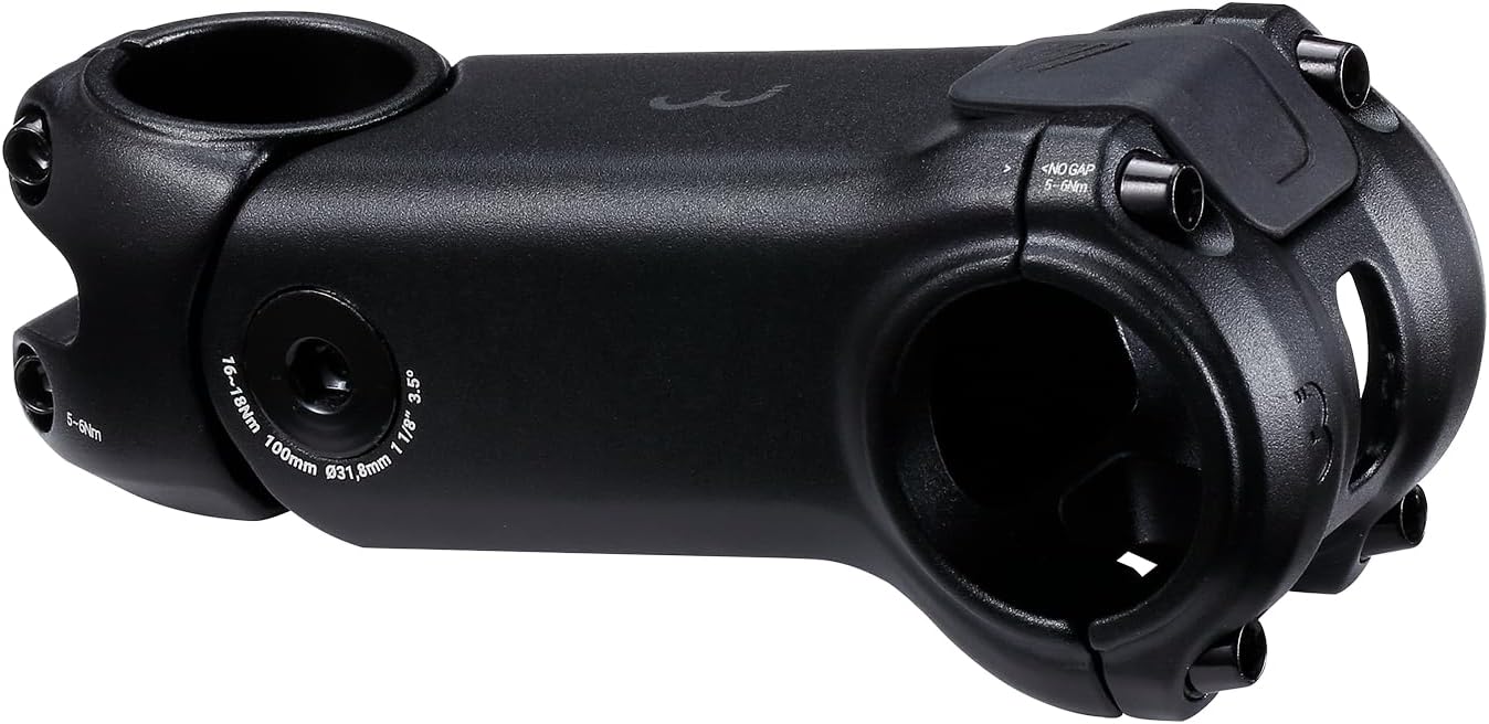 BBB Cycling ActionStem BHS-52 Potence de vélo – Suspension – Pour: de route, gravel et électrique – 31,8 mm – Réglable de 0° à +3,5° – Haute absorption des chocs – 90mm