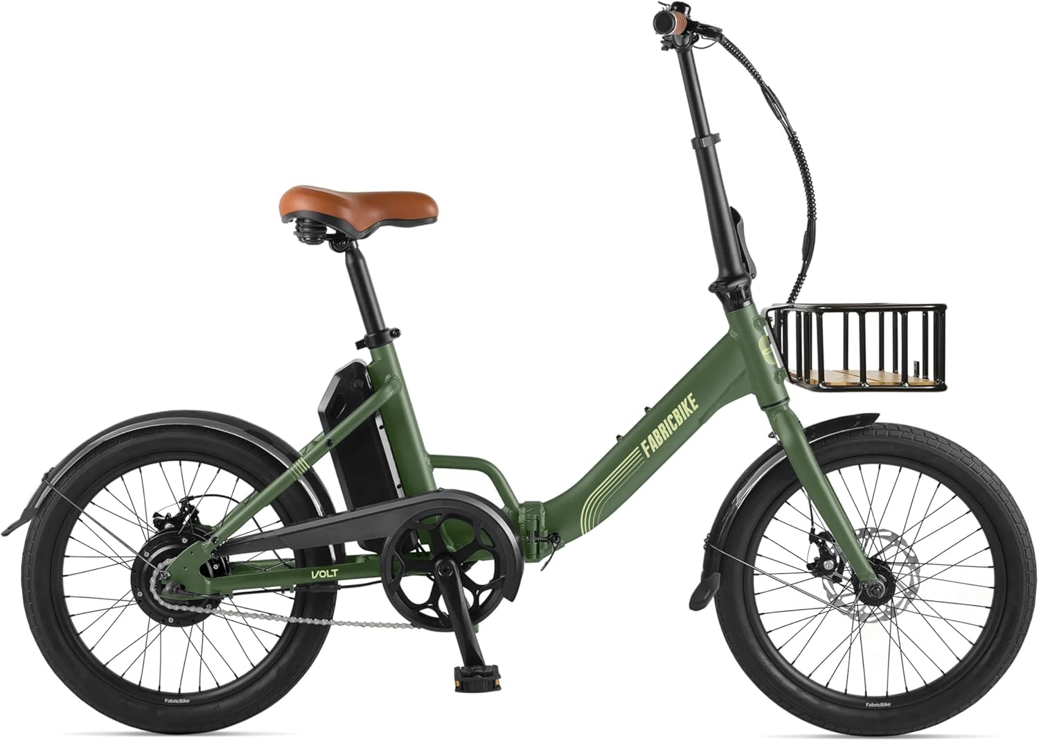 Volt - Vélo Électrique Pliant, Vélo Électrique Adulte 20 Pouces, Ebike, Moteur 250W, Batterie Amovible 36V 10Ah, Vitesse 25KM/H Cayman Green Plus