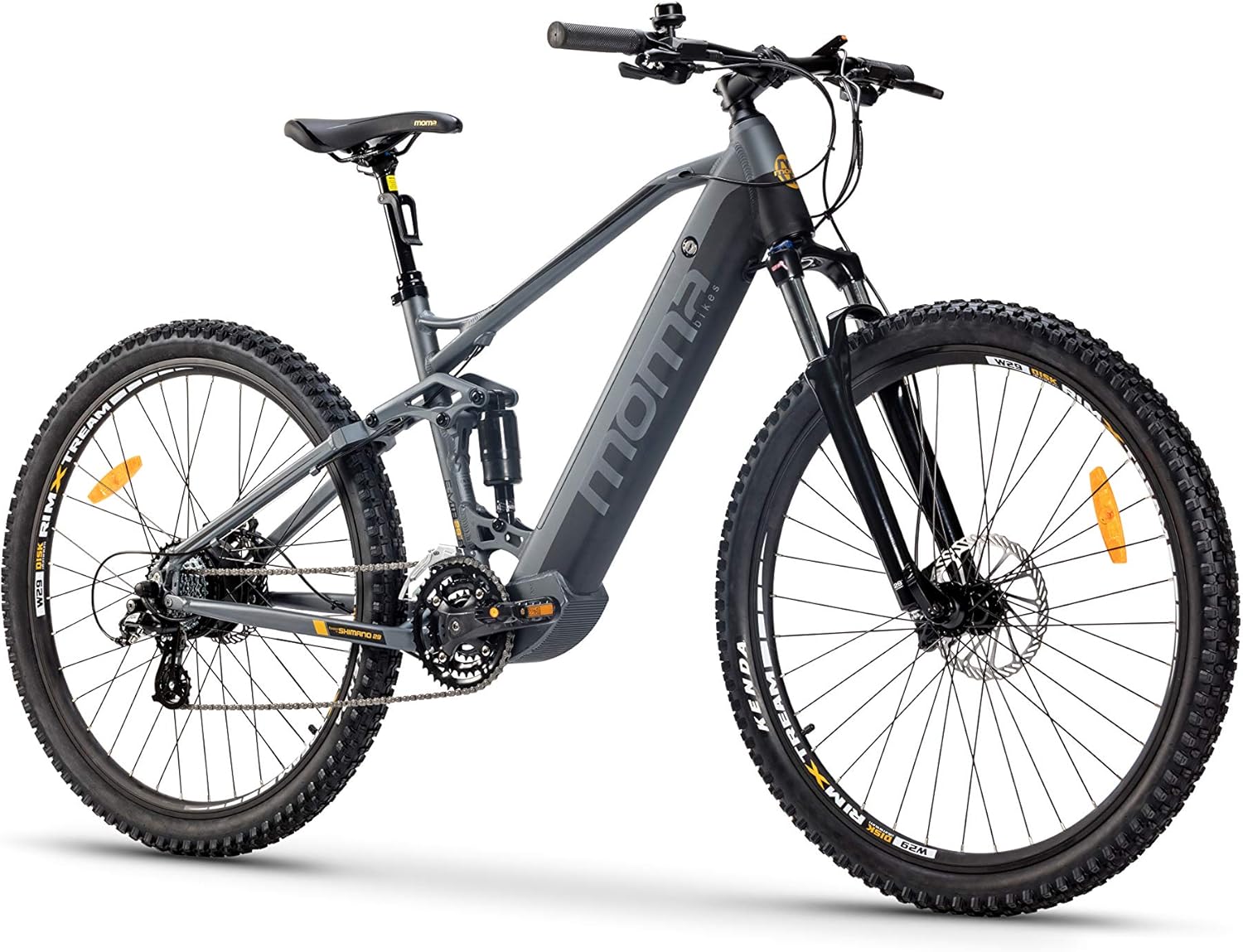 VTT Electrique VAE, EMTB 29", Full Suspension, Shimano 24 Vitesses & Freins a Disque Hydraulique Batterie Intégrée ION Lithium 48V 13Ah M-L