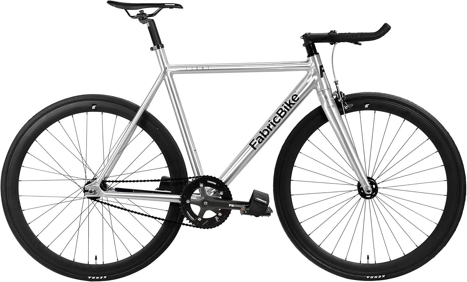 Light - Vélo Fixie, Fixed Gear, Single Speed, Cadre et Fourche Aluminium, Roues 28", 3 Tailles, 6 Couleurs, 9,45 kg (Taille M) Light Polished L-58cm