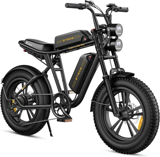 E Bike Hommes Vélo électrique-Ebike avec Une Batterie/ 2 Batteries, E-Bike 20 * 4.0 Pouces Pneus Gras, Ebike Hommes jusqu'à 75km/150km/90km/170km, Vélo électrique 7 Vitesses, M20/M1 Noir Batterie Double