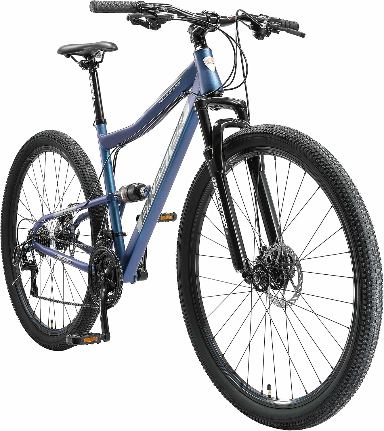 VTT Vélo Tout Terrain, Frein à Disque, 21 Vitesses Shimano, 26, 27.5, 29 Pouces - Mountainbike Tout Suspendu Integral Cadre 15, 17, 19 Pouces 29" Bleu Bleu