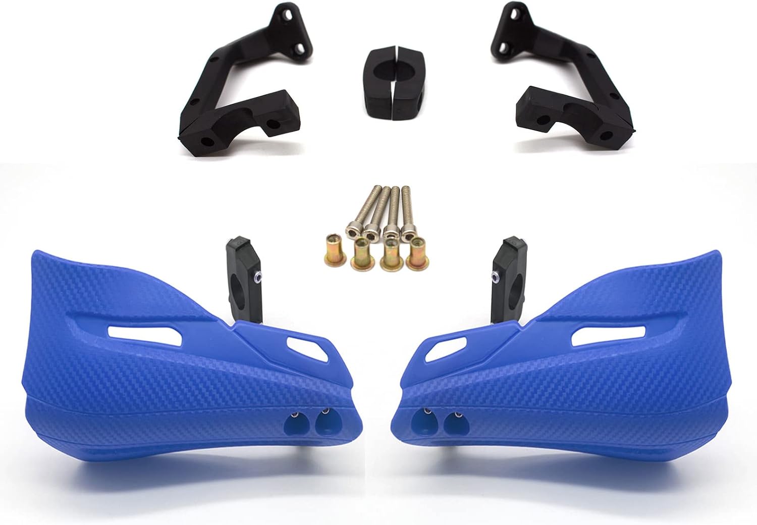 Protège-mains universels de 22 mm pour moto tout-terrain, scooter, VTT, moto bleu