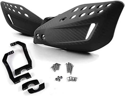 APEBAZY Protège-mains universels pour guidon de moto tout-terrain, VTT, motocross, enduro - 22 mm (noir)