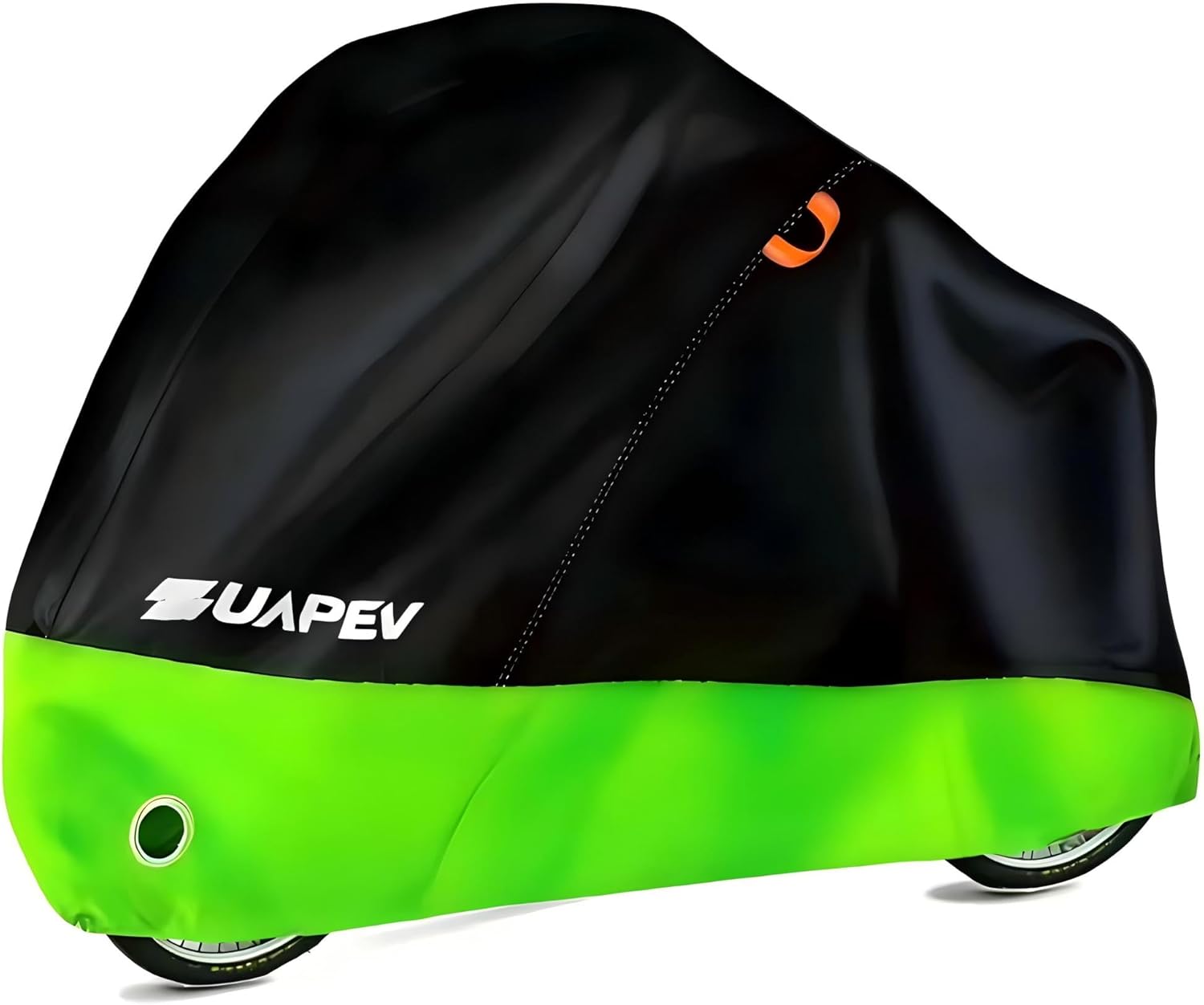 ZUAPEV Housse Velo Exterieur Protection, Bache Velo Exterieur Impermeable 210D Bâche Vélo Etanche, Protege velo Pluie Couverture 1 Velo de Course/Route/ VTT/Electrique/Ville/Enfant,195x70x110cm Noir+vert 195x70x110cm