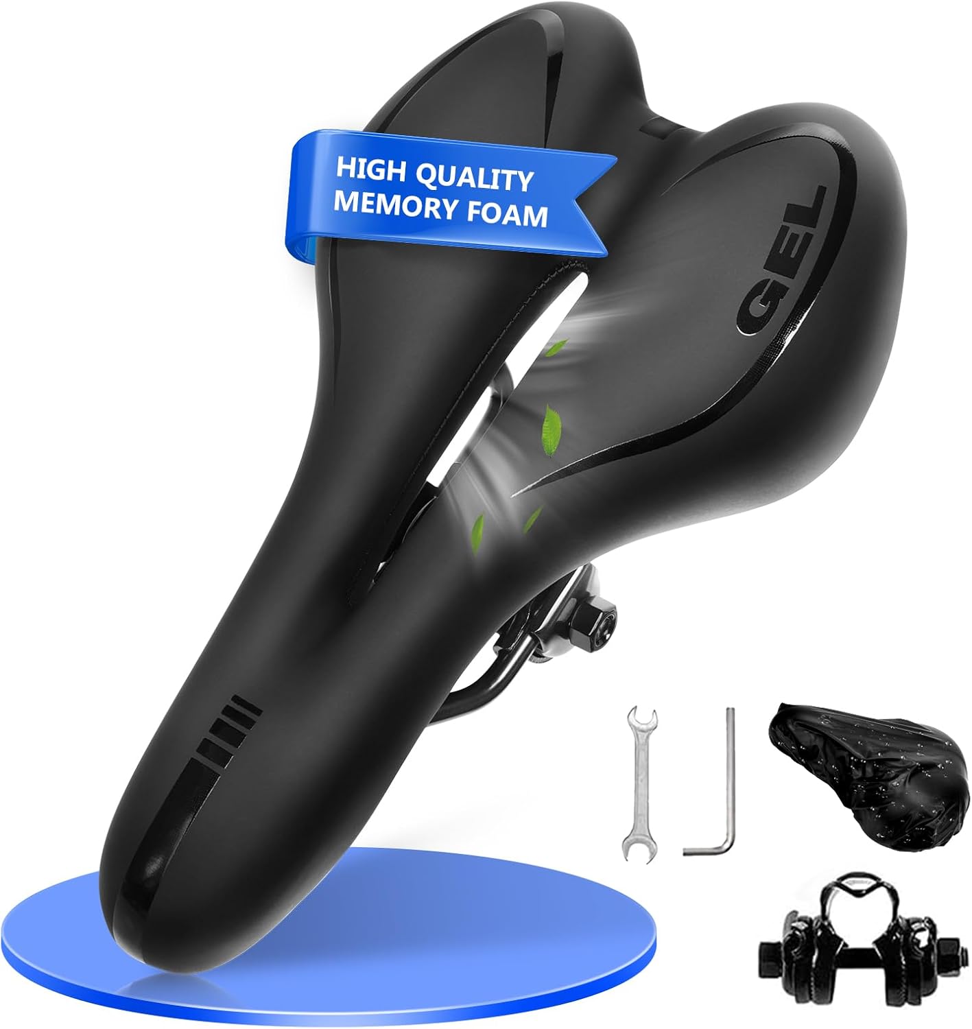 Gel Selle de Vélo Confortable, Selle VTT Confort Homme Siège de Vélo Ergonomique pour Homme Femme VTT/Vélo de Route/Vélos de Ville/Vélo de Course Style A