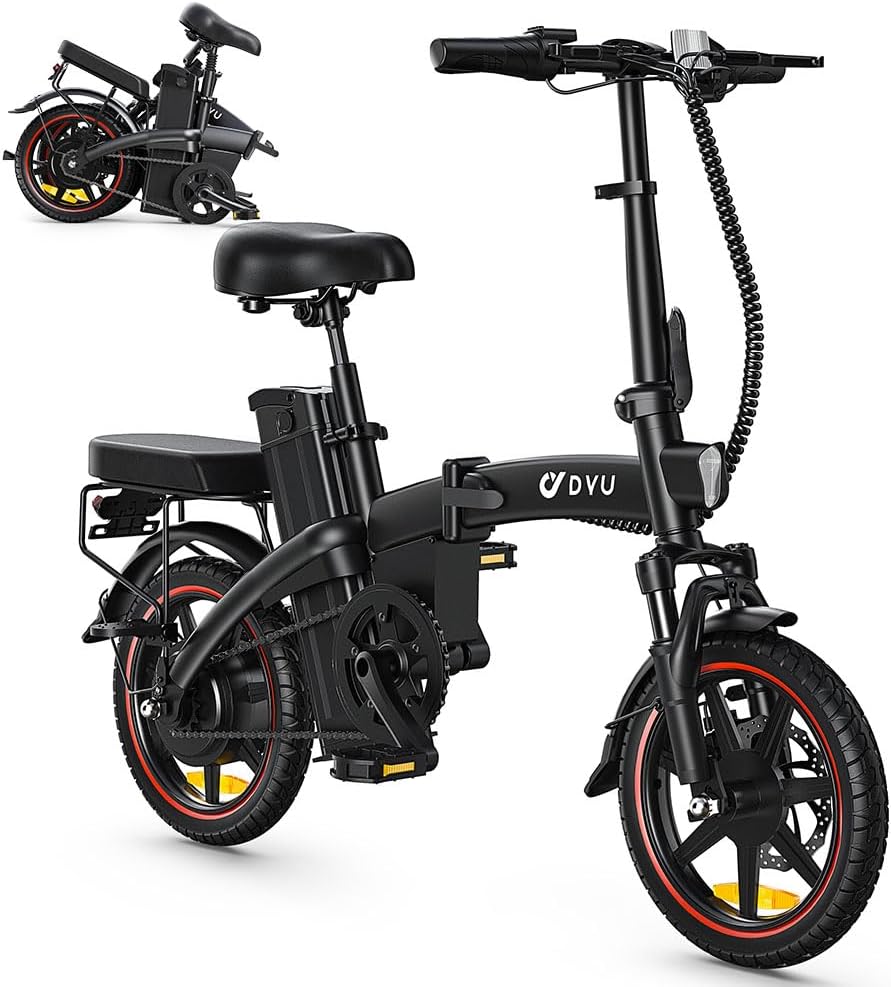 A5 Vélo Électrique Pliable 14" – 250W, 48V 7.5Ah, Vitesse Max 25km/h, VAE Adulte avec Batterie Amovible, Suspension Avant, Freins à Disque, Écran LED, Porte-Bagages