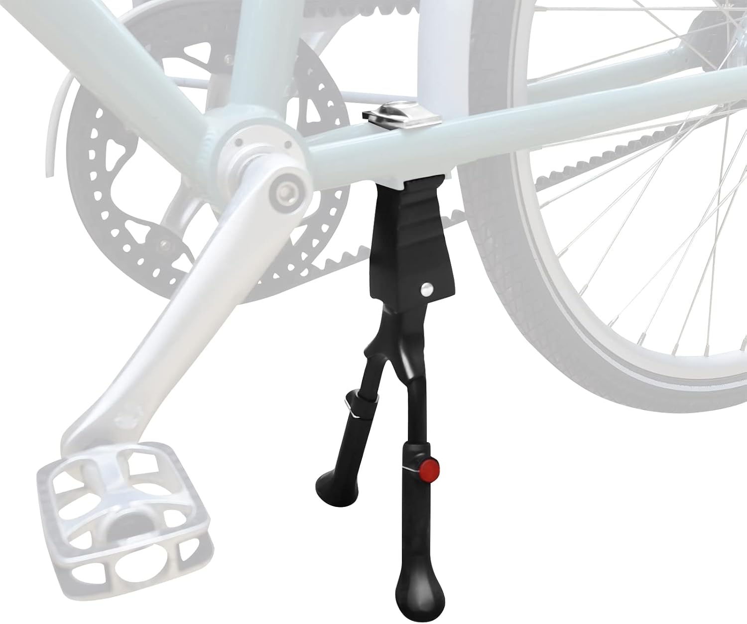 MEGHNA Bequille Velo 22-28 Pouces - Réglable Béquille Vélo Universel Alliage d'aluminium Side Bike Kick Stand avec Caoutchouc Antidérapant, Béquille Latérale pour VTT Cyclisme Route Pliant BMX CDK03