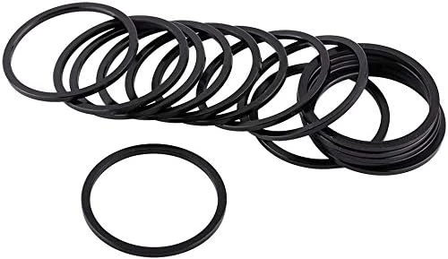 ANCLLO Lot de 10 rondelles de pédalier de vélo en alliage d'aluminium durable de 2 mm Noir