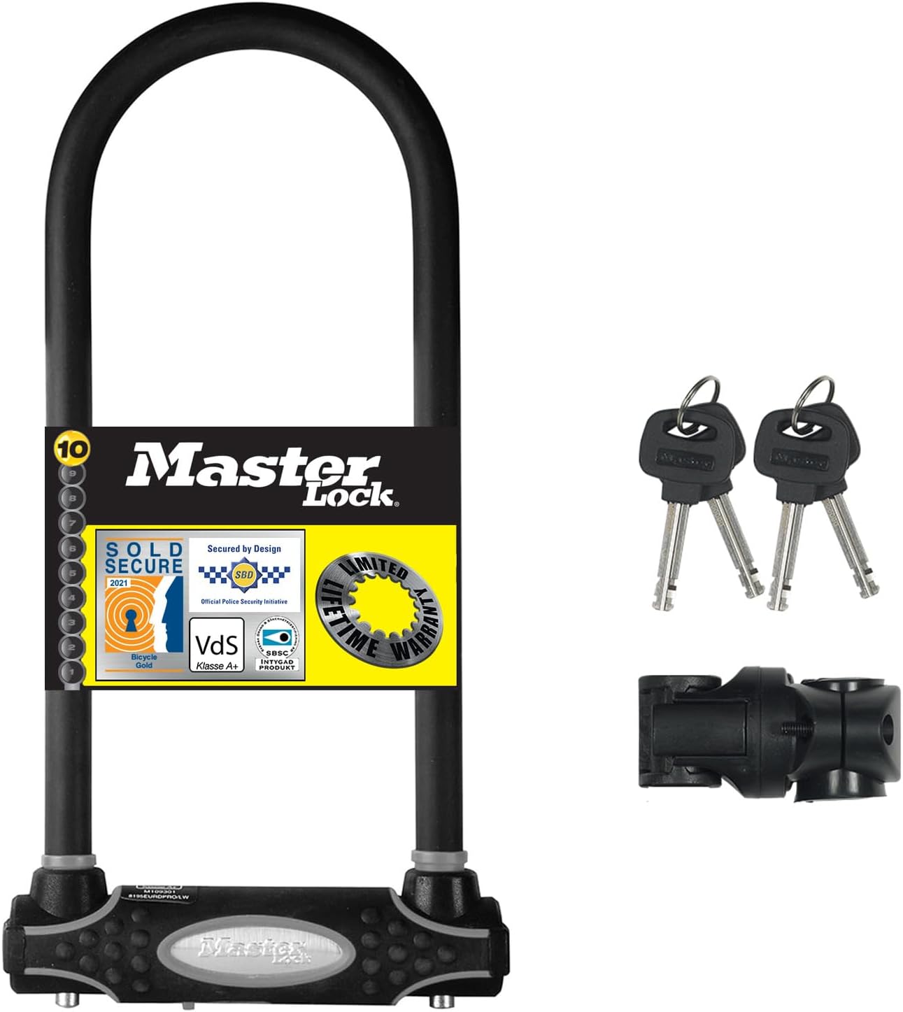 Antivol Vélo U [A Clé] [Support de Vélo Universel] [Antivol Certifié] [Modèle XL] 8195EURDPROCOLW - Idéal pour les Vélos, Vélos Electriques, VTT et autres