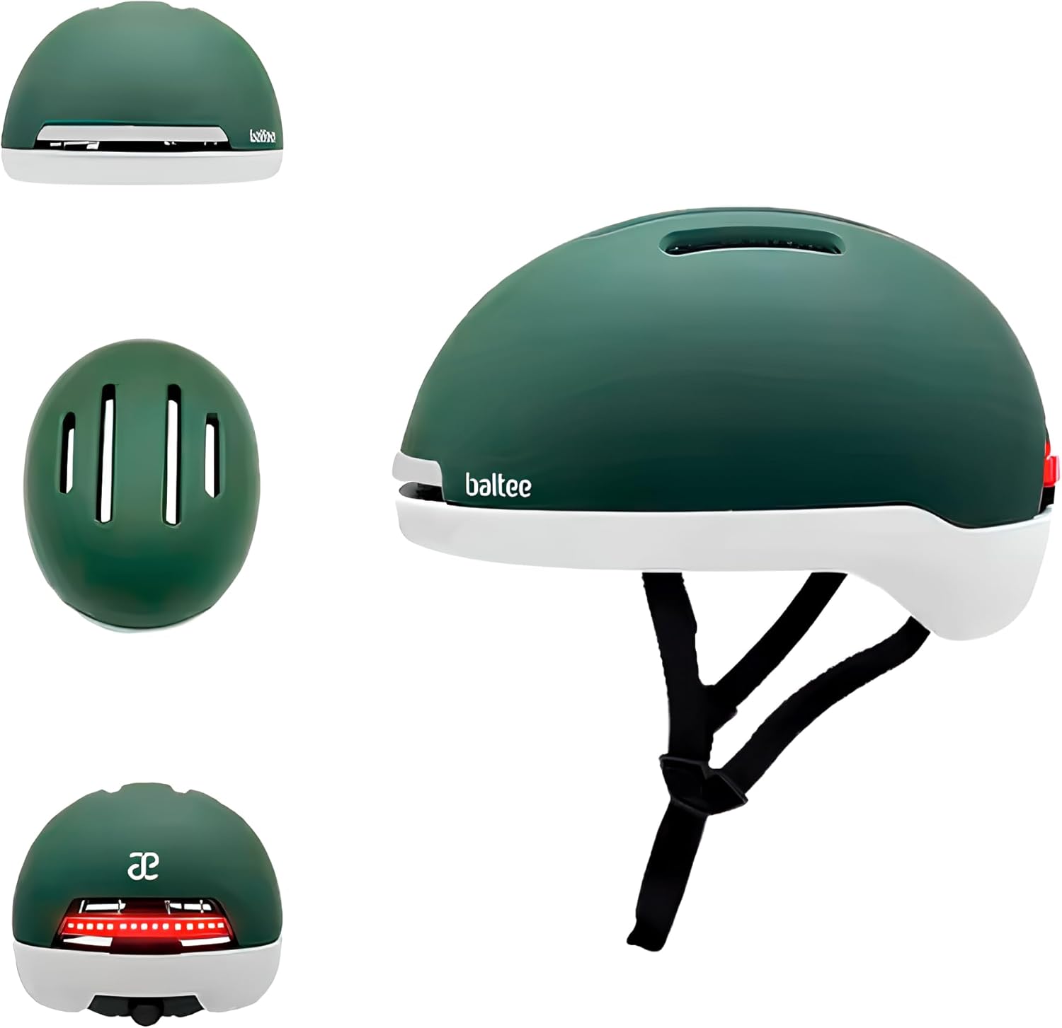 Casque Vélo Lumineux LED avec Clignotants, Télécommande sans Fil, Sécurité Renforcée Jour & Nuit, Homologué CE - Unisexe Adulte - Baltee H01