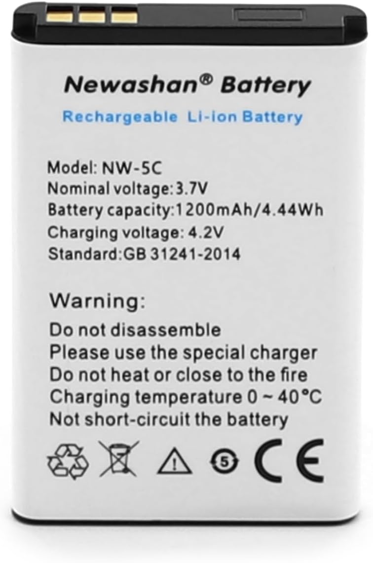 NEWASHAN 1200mAh 3,7V Batterie pour TechniSat Dab Radio Digitradio 1 1S 2 2S 6 6S IR RDR RADIWOW R-108 Beatfoxx Beachside BS-20BTB Enceinte Haut Parleur Musique Portable