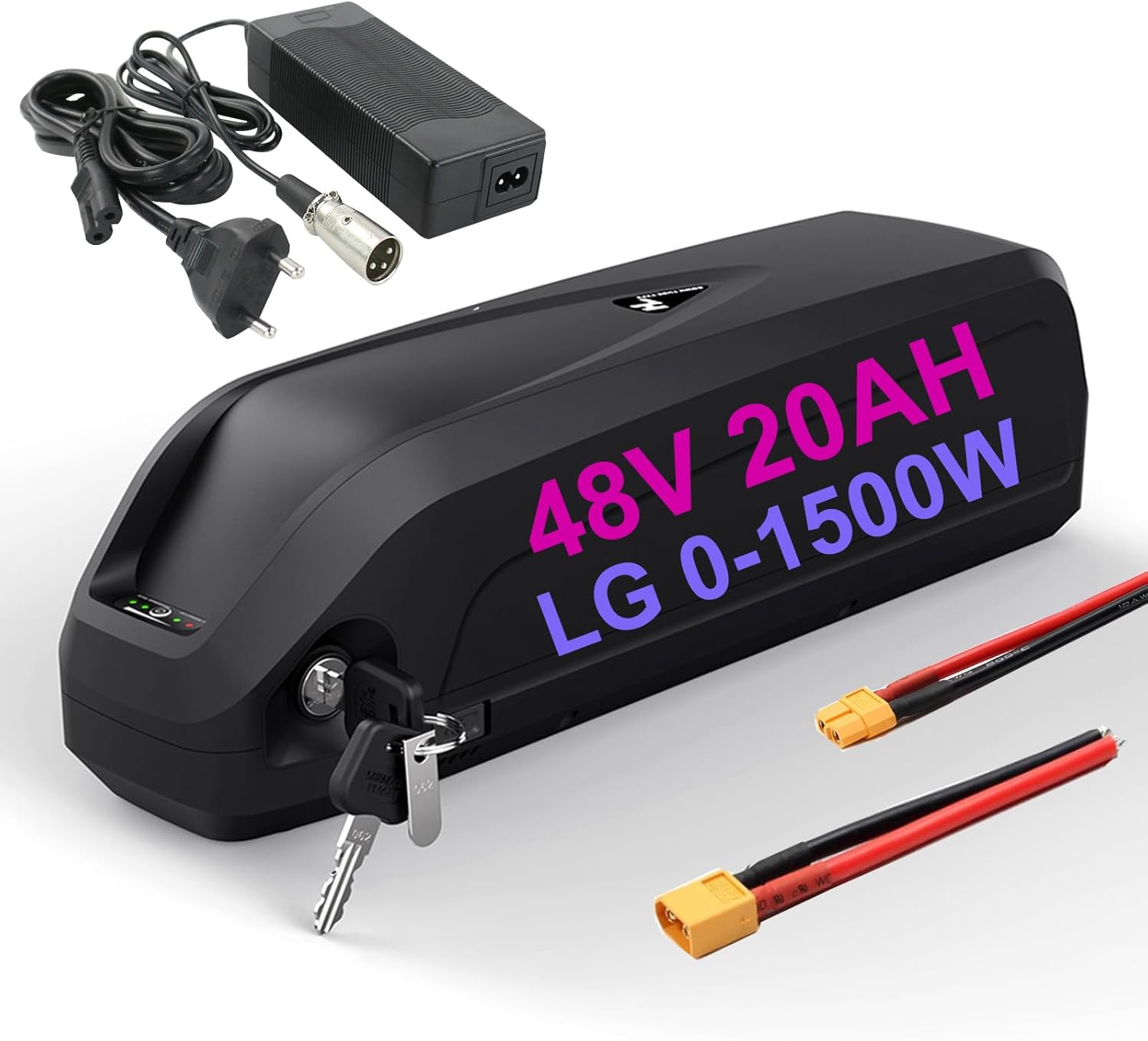Batterie Ebike 48V 20AH LG4800cell pour 1500W 1000W 750W 500W 350W 250W Motor- Lithium ION Batterie de vélo électrique 48v 20AH (0-1500w)LG4800cell