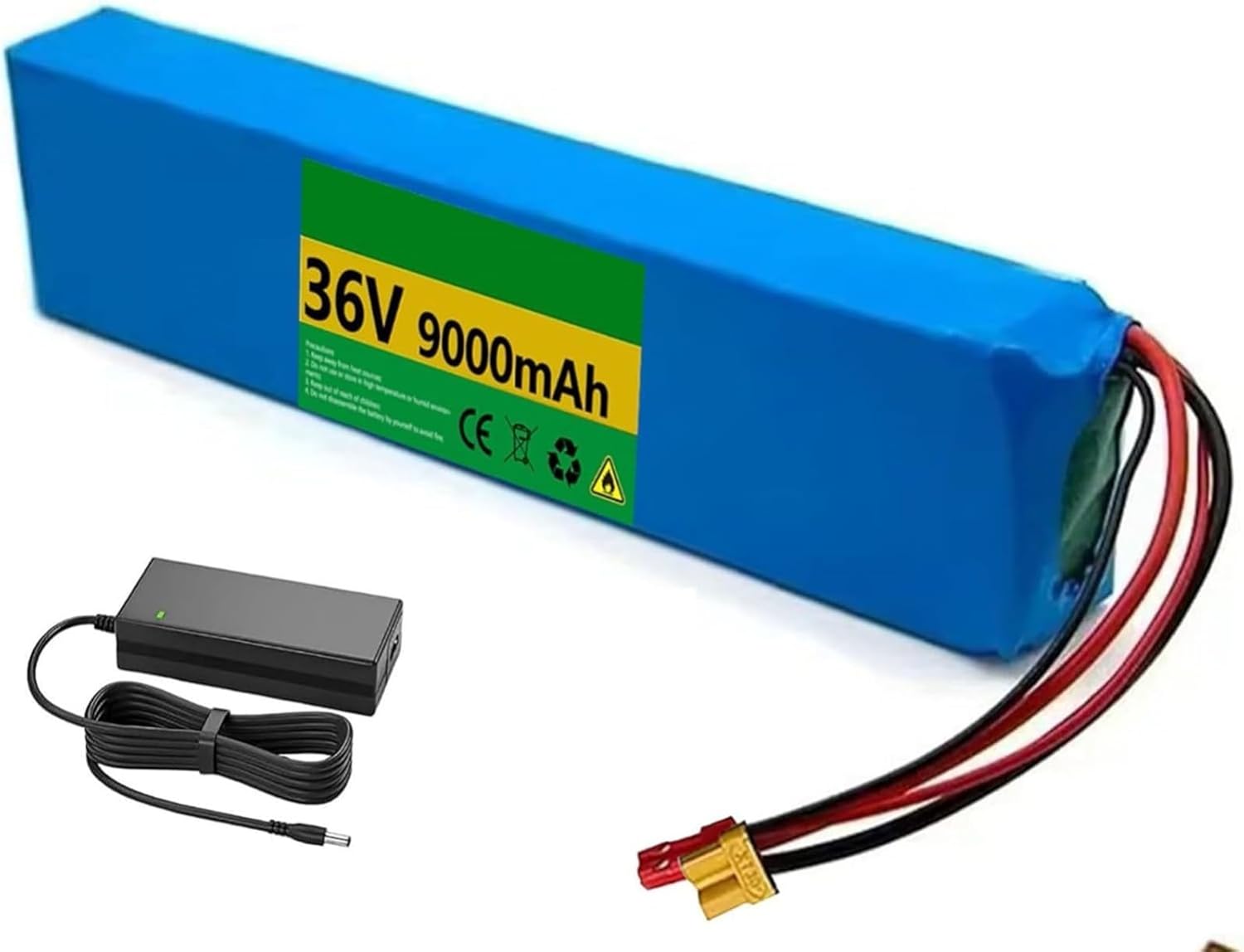 Batterie Lithium-ION 36 V 9 Ah pour vélo électrique, Trottinette électrique, avec BMS et Chargeur intégrés 36V9AH XT60