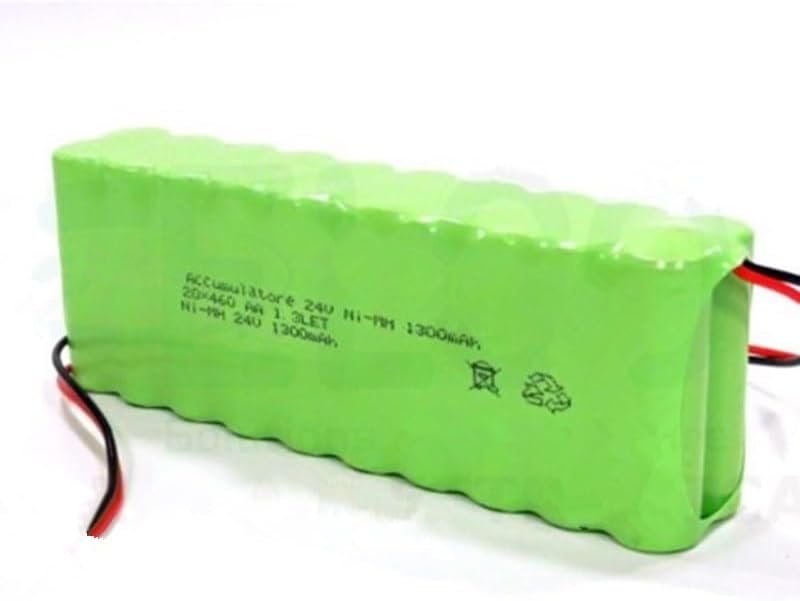 HUBATS Batterie rechargeable 24 V 1300 mAh pour systèmes de sécurité d'alarme automatisation lumières d'urgence