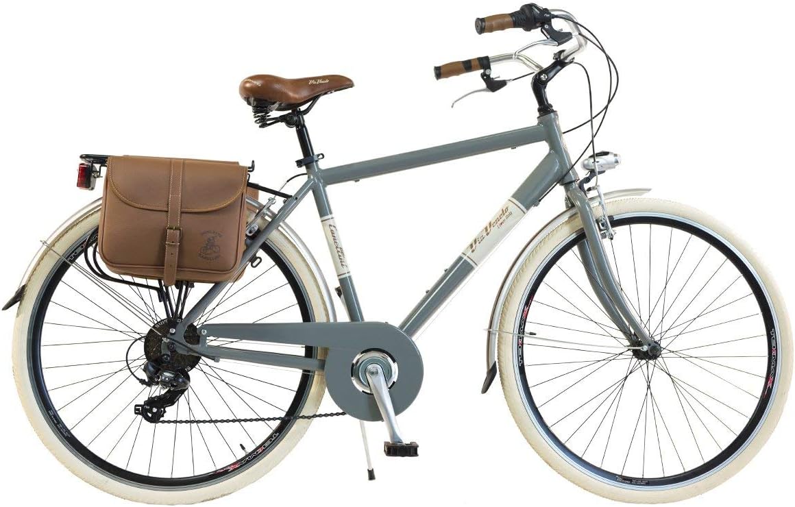 Via Veneto by Canellini City pour Roues de vélo Bike CTB Homme Vintage Retro Via Veneto alluminium Gris 50