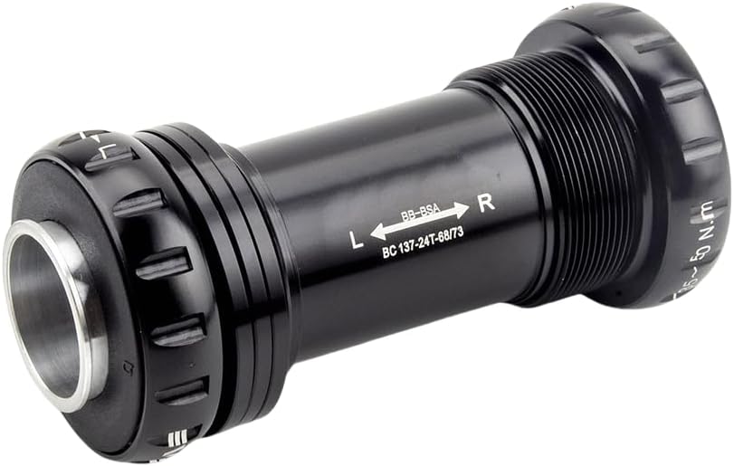 Boîtier de pédalier BSA en céramique pour vélos, design fileté ultra-léger, compatible avec coque de 68 à 73 mm et broche de 24 mm, convient pour VTT et vélos de route