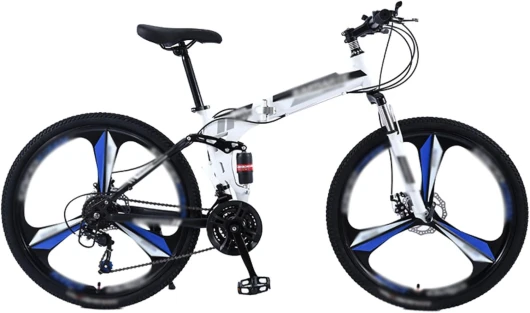 Vélo De Montagne Pliable 24"/26" À Double Suspension, 21 Vitesses, Cadre en Acier À Haute Teneur en Carbone, pour Adultes, Hommes, Femmes Et Adolescents A 26 inch