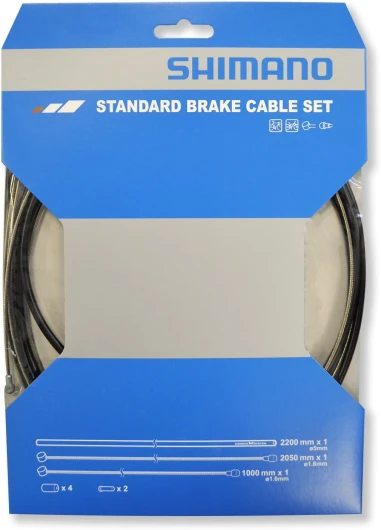 SHIMANO Ensemble de câbles de frein standard universels pour VTT ou vélos de route