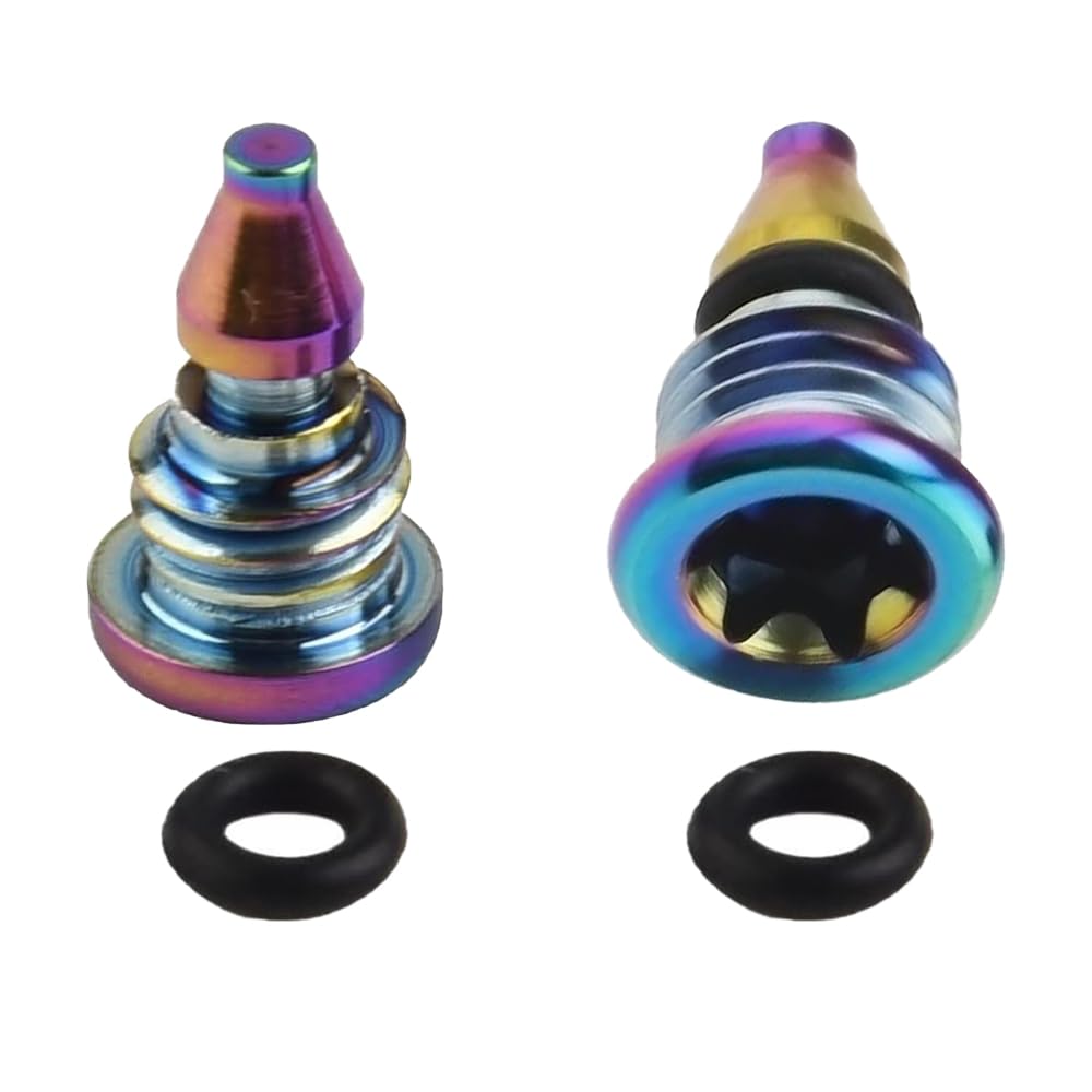 Homefantasy 2 Pièces Vis de Purge de Vélo,Vélo Boulons en Alliage de Titane,pour Vélo MT2 MT4 MT5 MT7 MT8,Performance Fiable et Durable