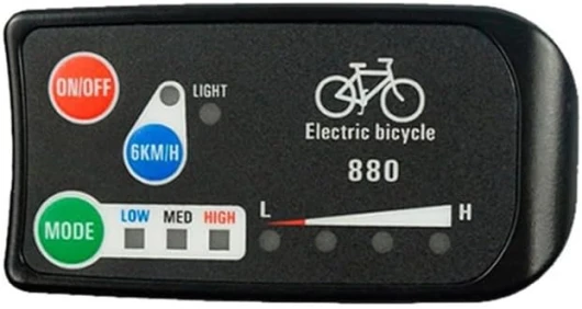 Panneau de commande d'affichage de vélo électrique avec fonction Boost et indicateur de vitesse 24 V 36 V 48 V 48 V Affichage intelligent de l'alimentation pour vélos électriques KT LED 880