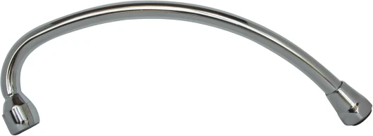 , Bec col de cygne chromé 150 mm avec écrou 20/27, hauteur 190 mm, saillie 140 mm, hauteur sous bec 130 mm, aérateur femelle 22/100, insertion 18 mm