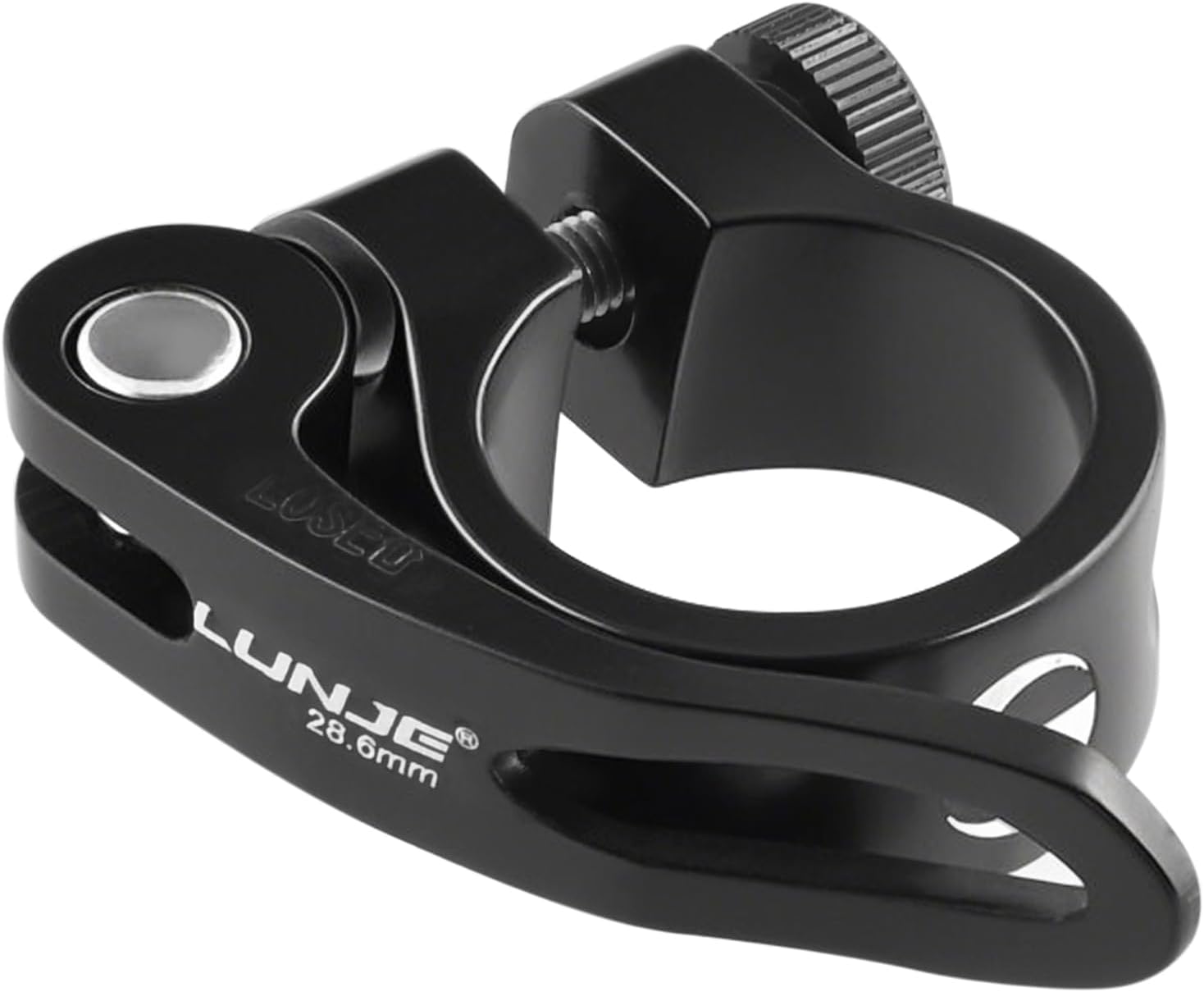 Collier de Selle de Vélo 25,4mm 28,6mm 31,8mm 34,9mm Pince Clip de Tube Siège Fixation Serrage pour Tige de Selle VTT Vélo de Route 02 Noir 31,8 mm