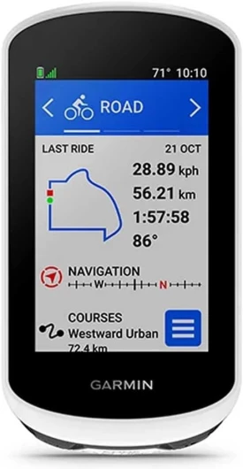 Ordinateur de vélo Edge Explore 2, 3 pouces, avec GPS intuitif, fonctions VO2, records personnels, unisexe pour adultes, blanc, unique
