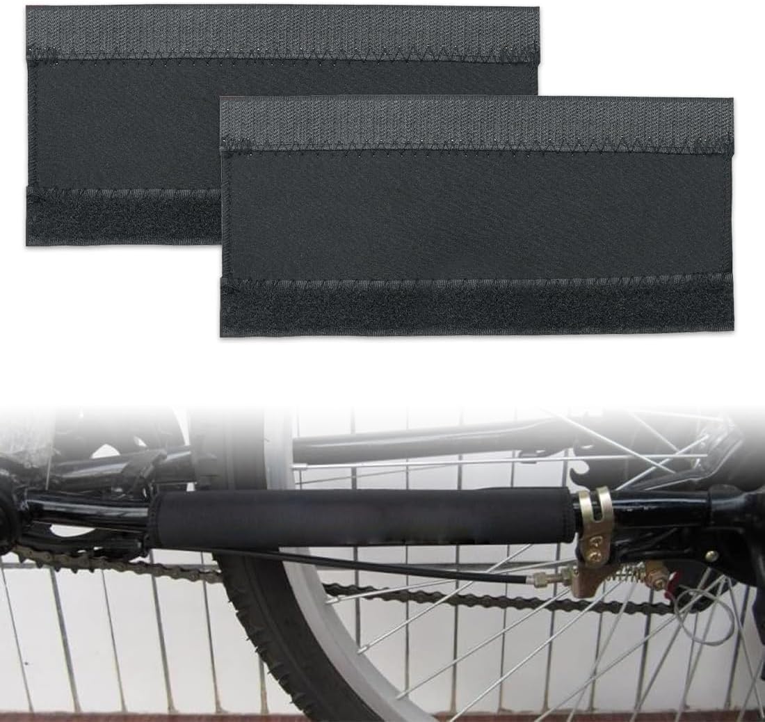 UEIOAVL Guide-chaînes pour vélo Protecteur de chaîne de vélo 2 pièces, protecteur de chaîne de protection, protecteur de chaîne de vélo en néoprène (noir)