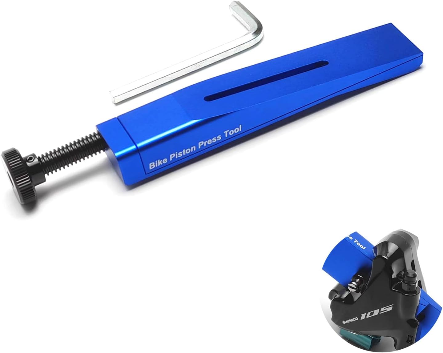 Outil de Presse à Piston pour étrier de Frein Shimano, Outil à Piston d’étrier de Frein à Disque hydraulique de vélo, Compatible avec l’étrier de Frein Shimano, Bleu.