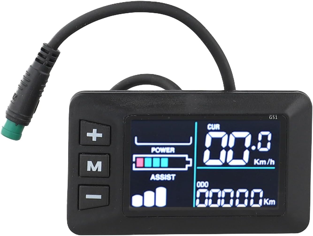 Écran LCD pour vélo électrique avec câble étanche et design robuste pour toutes les conditions météorologiques Écran couleur