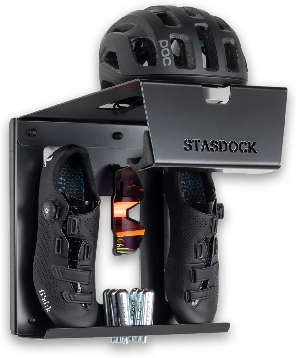 Stasdock Premium Support Mural pour vélo Système de Stockage - pour Race vélos (Happy Black) Porte Bicyclette - Fixation Suspendu sur Le Mur