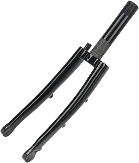 Fourche pliable en fibre de carbone légère de 245 g, compatibilité idéale avec les freins à disque et différents pneus (noir vif) Bright black