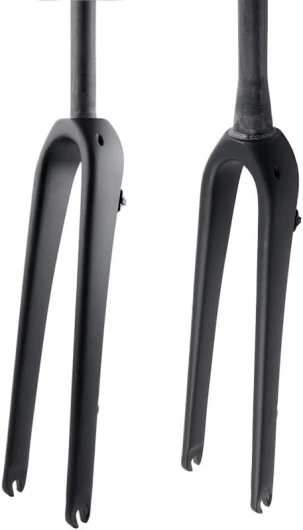 Fourche VTT Vélo de Route Gravel 700C Fourche entièrement en Fibre de Carbone Cyclocross Débattement Frein à Disque Plat Fourche Avant Rigide Droite Conique Fourche VTT 26 Pouces(Tapered Gloss)