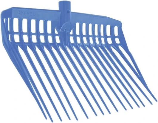 KERBL EcoFork Fourche à Copeaux sans Manche pour Élevage/Agriculture Urbaine Bleu
