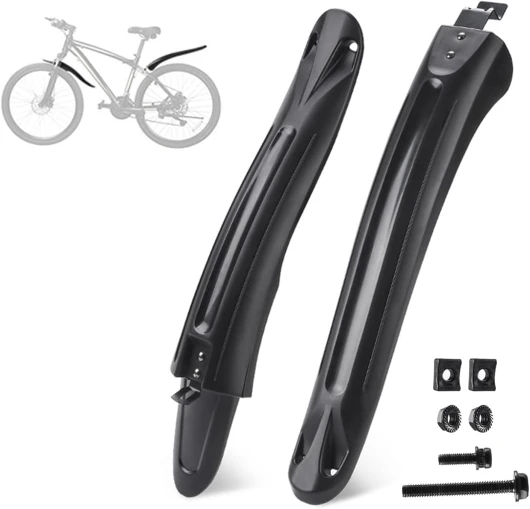 Garde Boue Velo pour Kona Where, Universel 24-29 Pouces, Kit Avant Arrière Réglable, Anti Éclaboussures VTT Route Gravel, Facile à Installer,A normal A