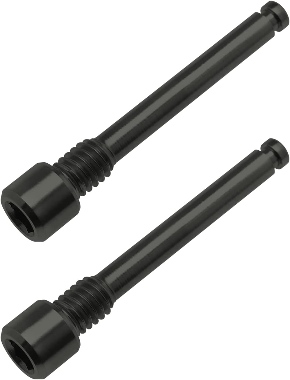 ECSiNG Lot de 2 boulons M4 en titane pour plaquettes de frein à disque de vélo, inserts filetés à vis pour étrier à disque hydraulique fileté Noir
