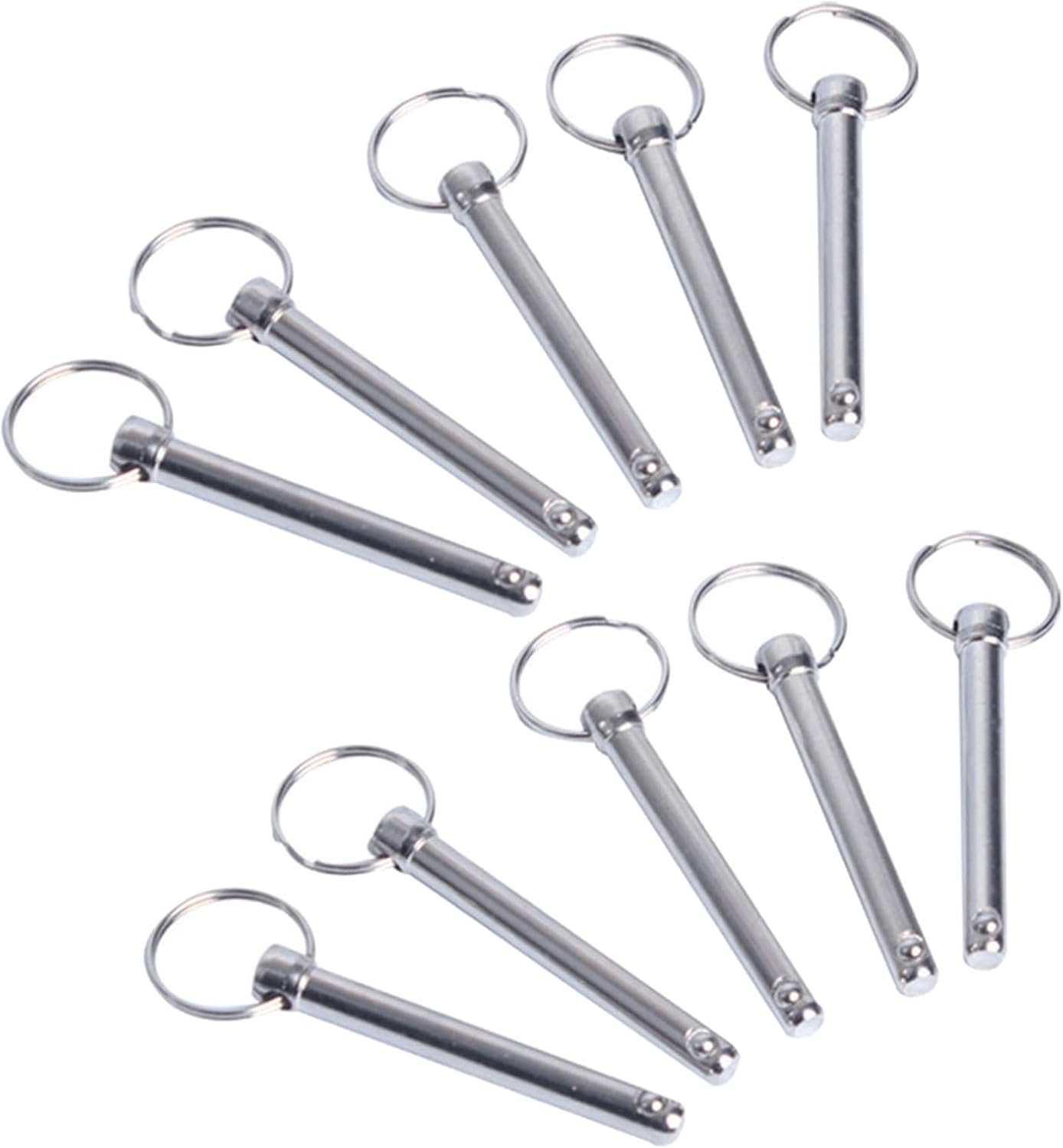 Lot de 10 goupilles à dégagement rapide en acier carbone 8 x 60 mm avec verrouillage à rotule pour diverses applications