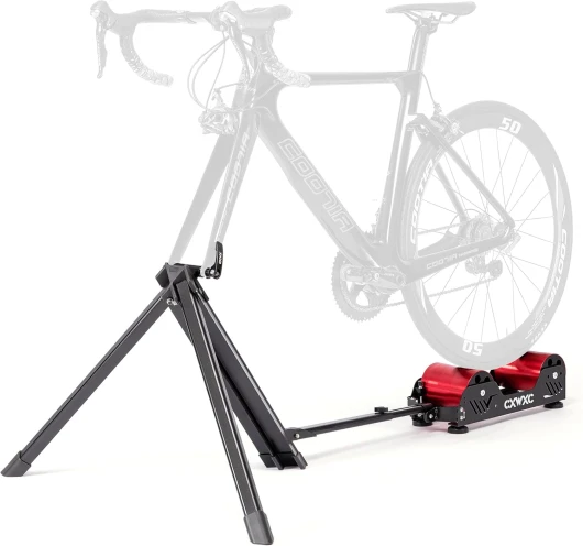 Home Trainer Vélo, Entraîneur à Vélo pour Roue 16-29", Support Entrainement Vélo à Domicile avec Frein Magnétique de 5 Niveaux de Résistance, Charge jusqu'à 150 kg