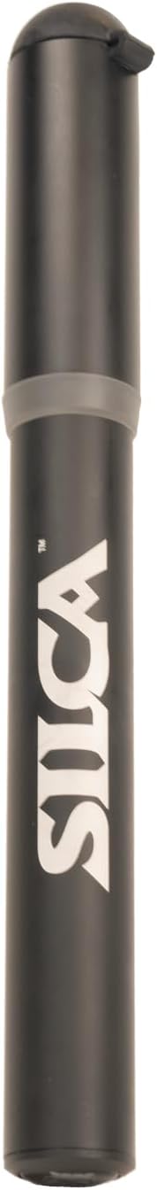 SILCA Gravelero Mini pompe à vélo gravier/montagne/route à volume élevé - Corps en alliage avec tuyau et mandrin de verrouillage - Pneus Presta et Schrader Head tubed/tubeless - Pompe à main pour vélo