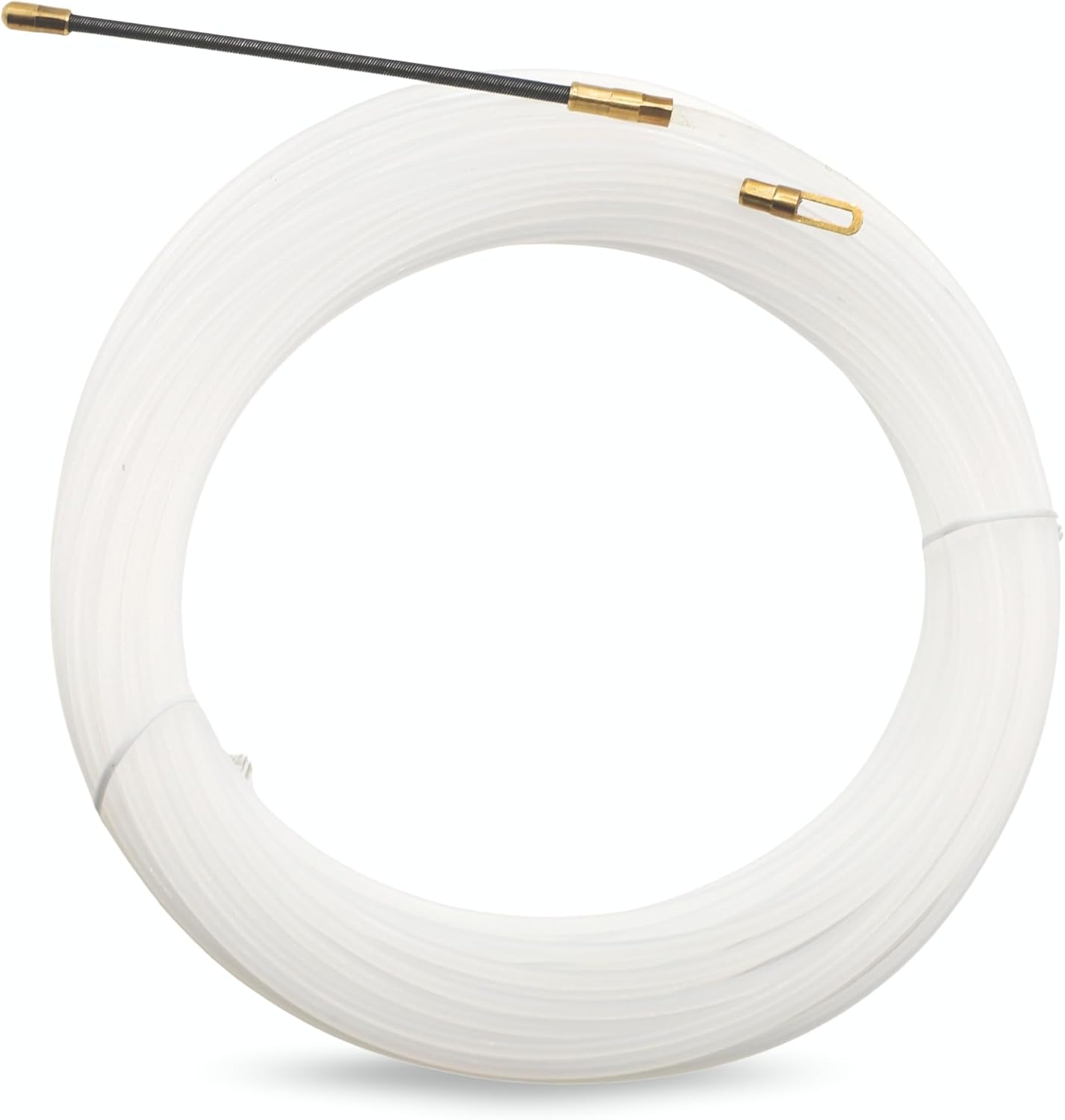 TECHZOCO Guide passe-câble en nylon, guide de câblage flexible, tire-câbles en nylon, guide d'installation câbles, terminaux mixtes, acier + nylon, diamètre 3 mm x 5 m de long