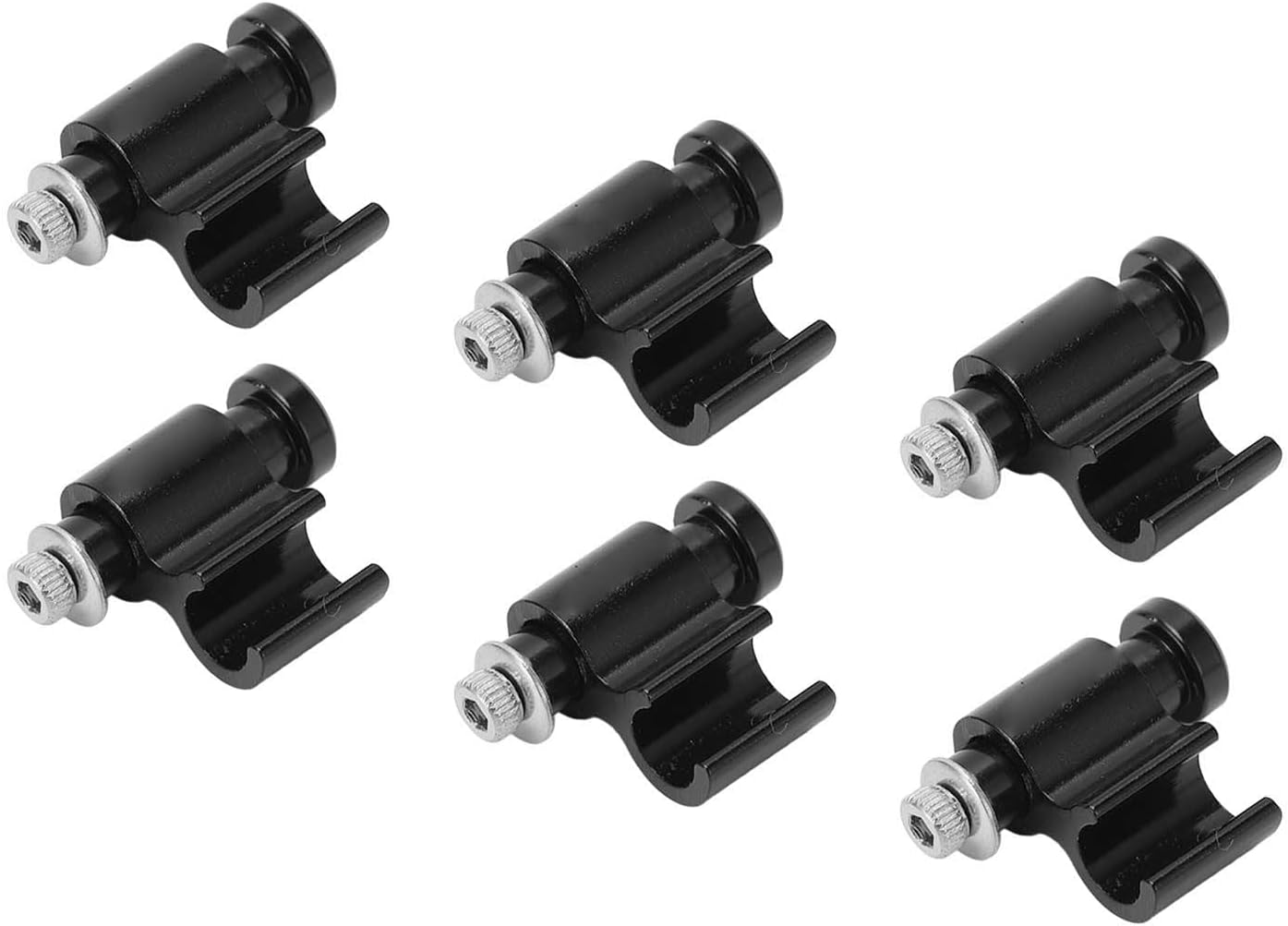 Ensemble de Guides de Câbles de Vélo en Aluminium de Qualité Supérieure pour Câbles de Frein de VTT Finition Anodisée 6Pcs Collier de Serrage de Boîtier de Câble de Frein à