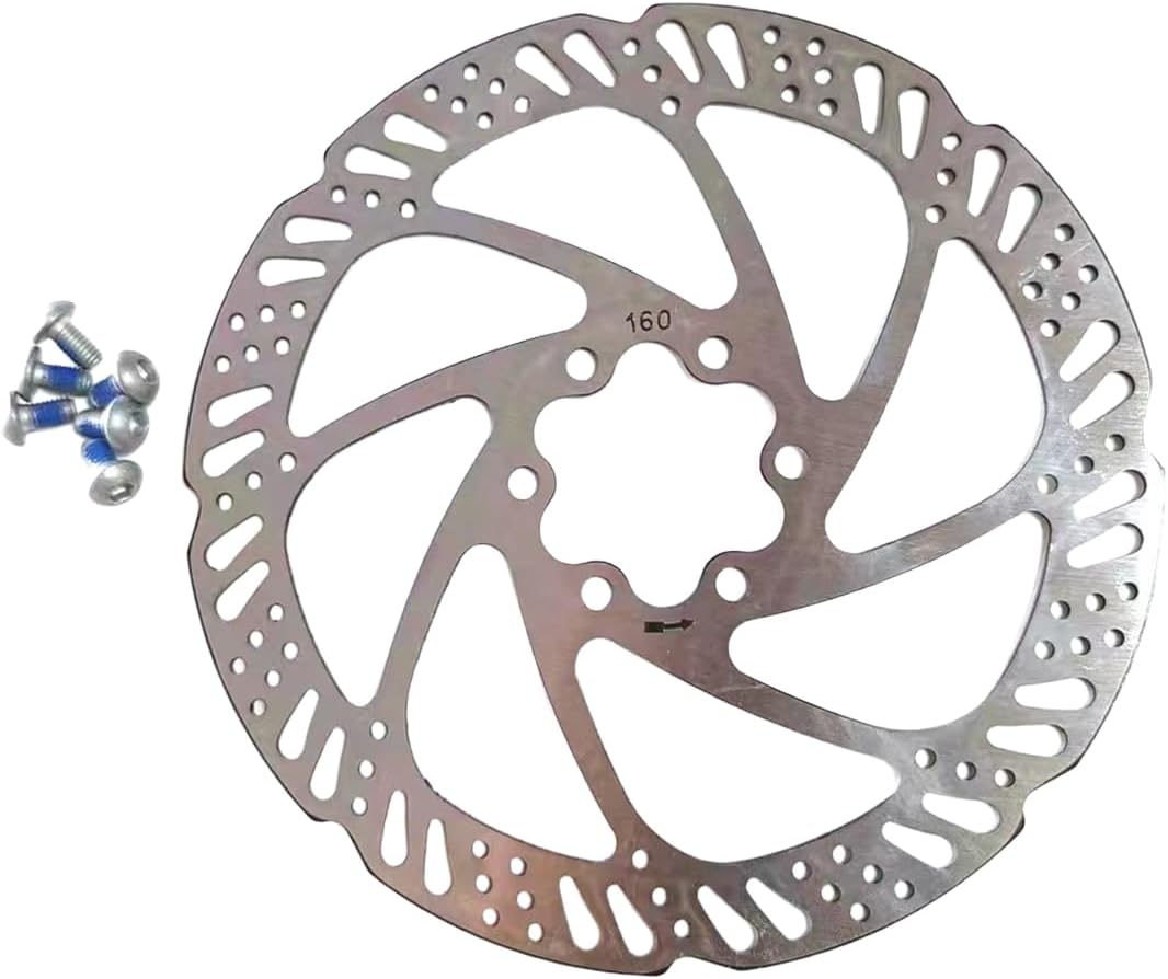 DIFLAX Disque de Frein pour Vélo, Rotors de Frein à Disque, Frein VTT, 160 mm, Pour Vélo de Route, VTT, Haute Performance de Freinage, Durable, Résistant à l'Usure, Accessoire de Frein Vélo