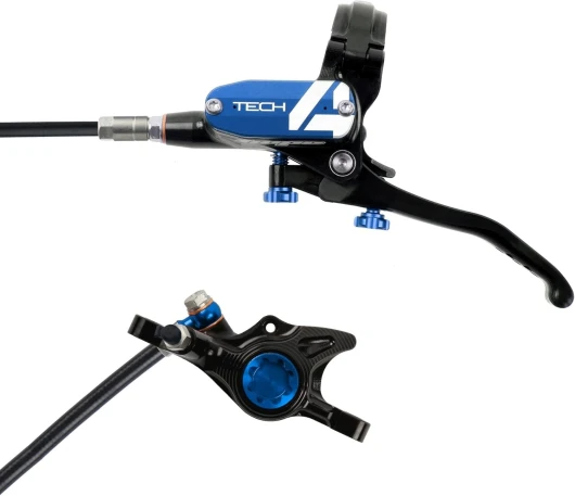 Hope Tech 4 X2 Frein à disque PM arrière sans rotor, bleu Noir/Bleu Droit