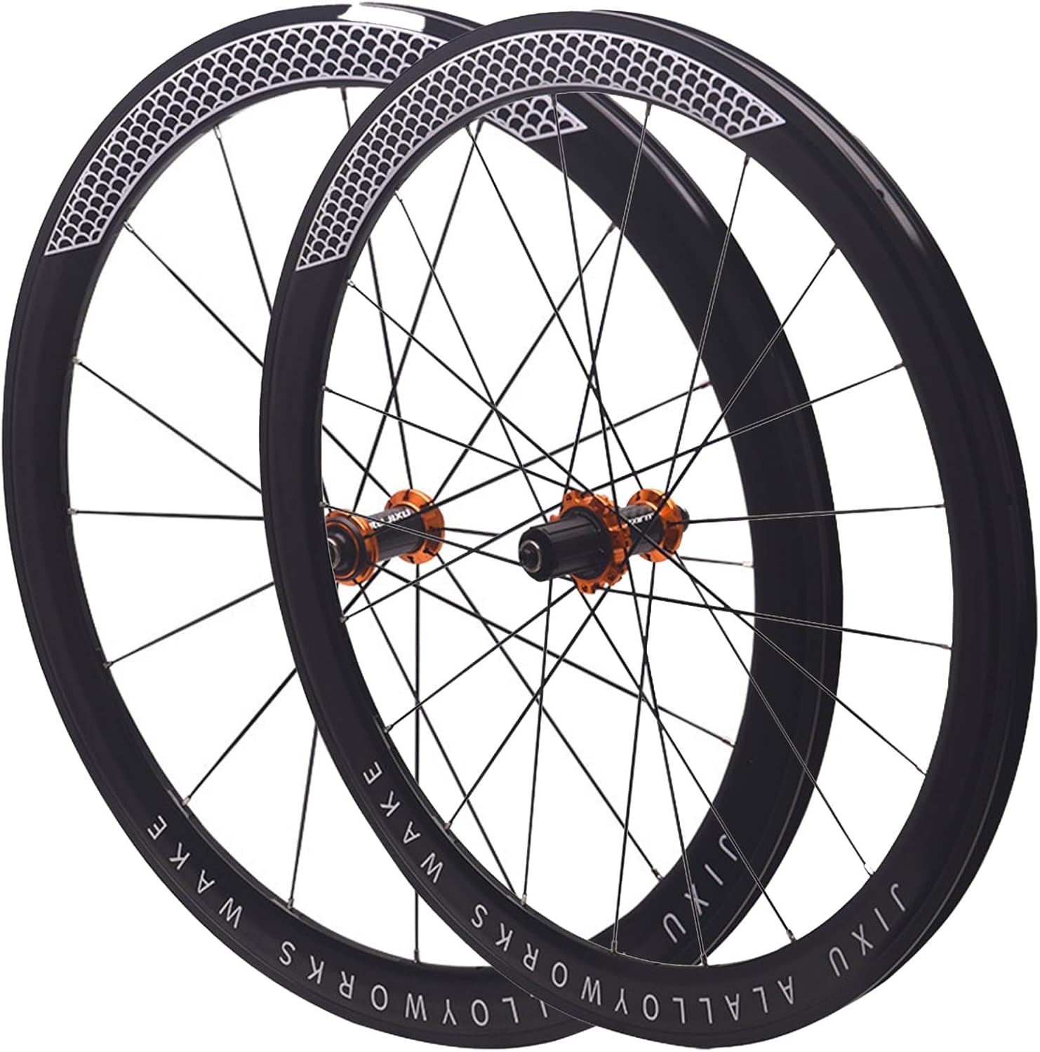 Roues De Vélo Route en Carbone 700C Jantes Double Couche 30/40/50 Mm Alliage D'aluminium Freins À Disque/Freins sur Jante À Dégagement Rapide 7 À 12 Vitesses