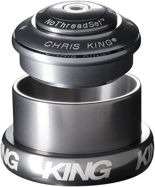 Chris King Inset I3 Mixed Tapered Steuersatz 1 1/8'-1.5' GripLock Pewter ZS44/28.6 - EC49/40